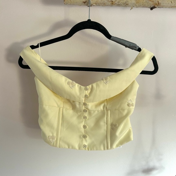 Nasty Gal cherry embroidered crop top - Picture 2 of 16